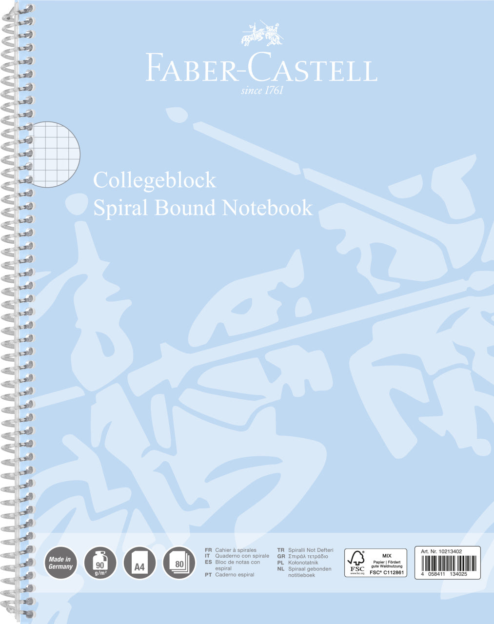 CAIET SPIRA A4 80 FILE 90 GR ARITMETICA COPERTA CARTON BLEU SKY FABER-CASTELL CAIET SPIRA A4 80 FILE 90 GR ARITMETICA COPERTA CARTON BLEU SKY FABER-CASTELL